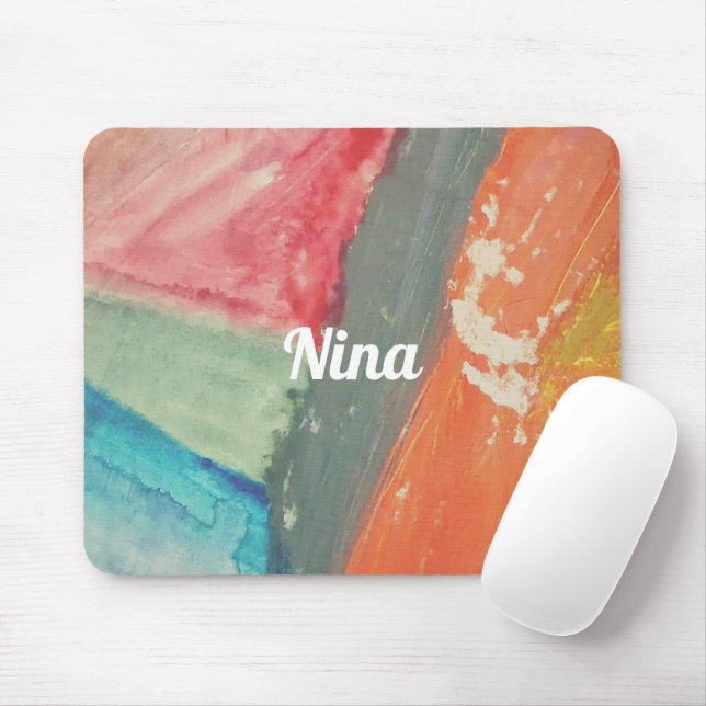 Personalised "Sunset Horizon" Artistic Abstract Mouse Mat (With Mouse)