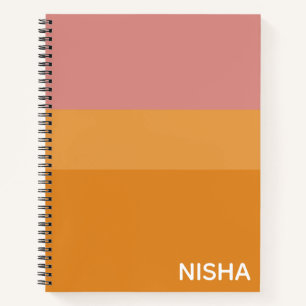 Personalised Sunset Stripes      Notebook