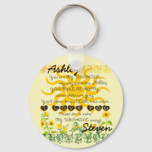 Personalised Sunshine Keychain