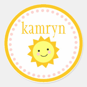Personalised Sunshine Sticker - Dots