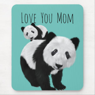 Personalised Super Cute Pandas - Changeable Colo Mouse Mat