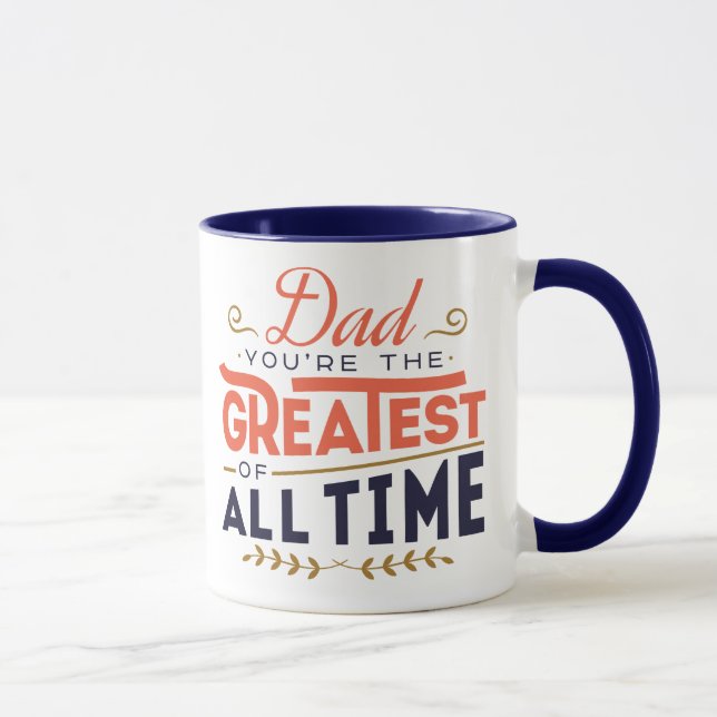 Personalised Super DAD/Greatest DAD Of All Time  Mug (Right)