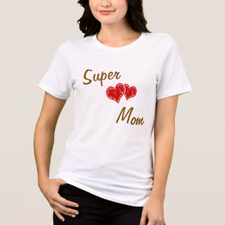 Personalised Super Mum T-Shirt | Custom Name Tri-Blend Shirt