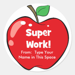 Personalised Super Work Stickers