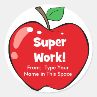 Personalised Super Work Stickers