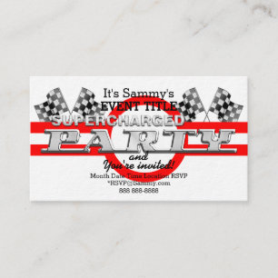 Personalised Supercharged Performance Party Enclosure Card