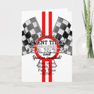 Personalised Supercharged Performance Party Invitation