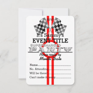 Personalised Supercharged Performance Party Invitation