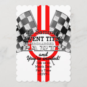 Personalised Supercharged Performance Party Invitation