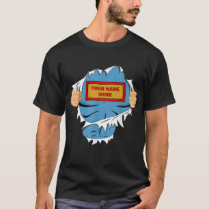 Personalised Superhero Name T-Shirt, Custom Your N T-Shirt