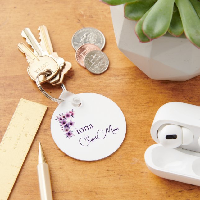 Personalised SuperMom  Key Ring (Desk)