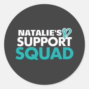 Personalised Supporter Ovarian Cancer Awareness Classic Round Sticker
