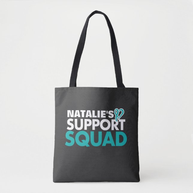 Personalised Supporter Ovarian Cancer Awareness Tote Bag (Front)