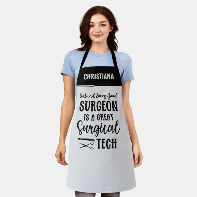 Personalised Surgical Tech | Surgical Technologist Apron (Worn)