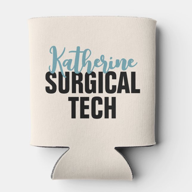 Personalised Surgical Tech | Surgical Technologist Can Cooler (Back)