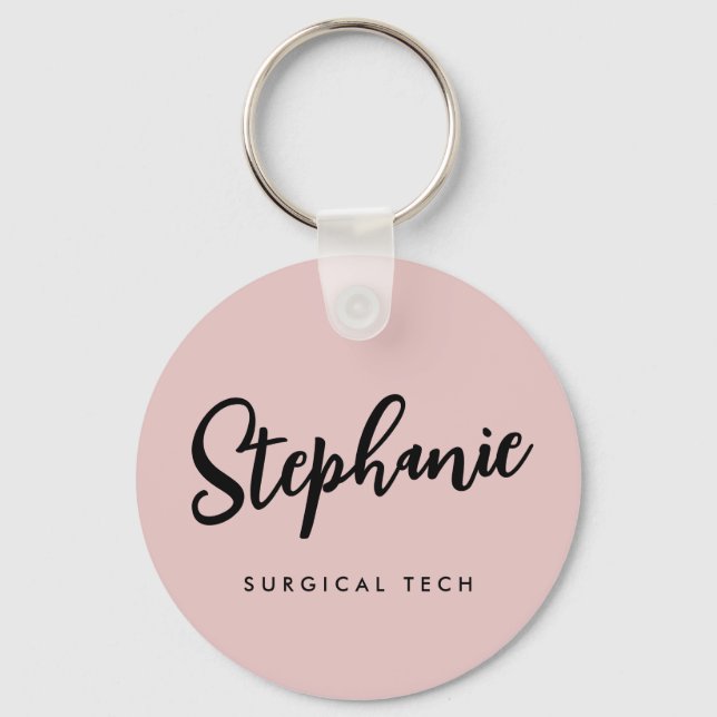 Personalised Surgical Tech | Surgical Technologist Key Ring (Back)