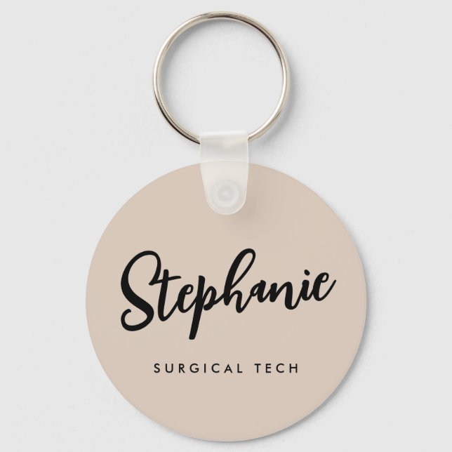 Personalised Surgical Tech | Surgical Technologist Key Ring (Back)