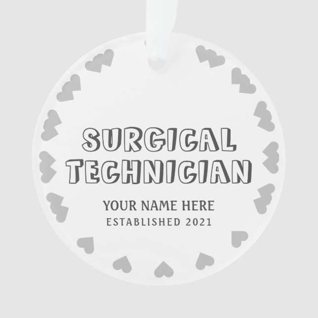 Personalised Surgical Technician Ornament (Front)