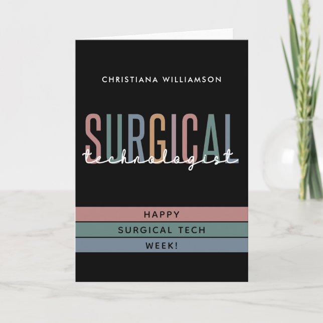 Personalised Surgical Technologist Week OR Tech Card (Front)