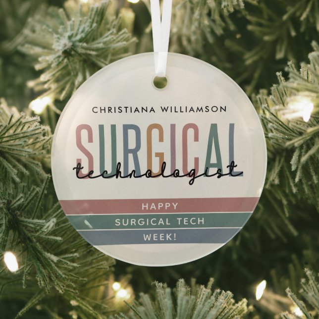 Personalised Surgical Technologist Week OR Tech Glass Tree Decoration (Insitu)