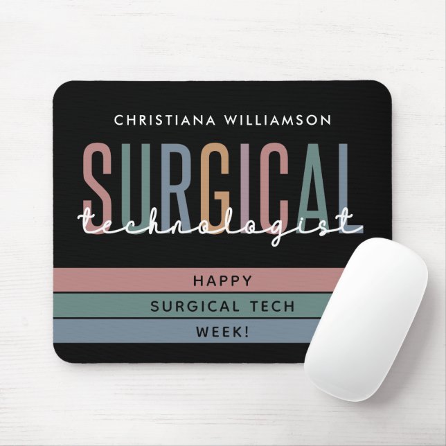 Personalised Surgical Technologist Week OR Tech Mouse Mat (With Mouse)