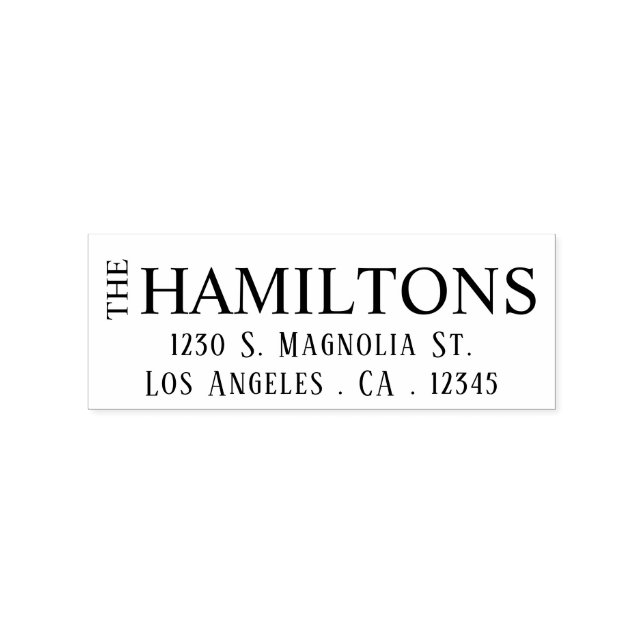 Personalised Surname Rubber Stamp (Imprint)