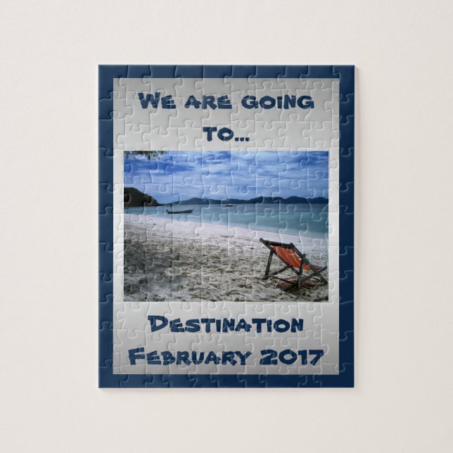 Personalised Surprise Vacation Jigsaw Puzzle (Vertical)