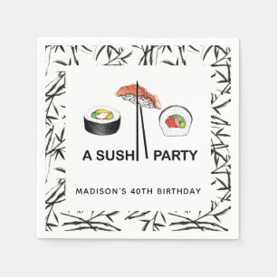 Personalised Sushi Birthday Napkin