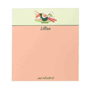 Personalised sushi notepad