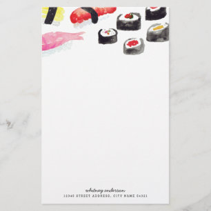 Personalised   Sushi Stationery