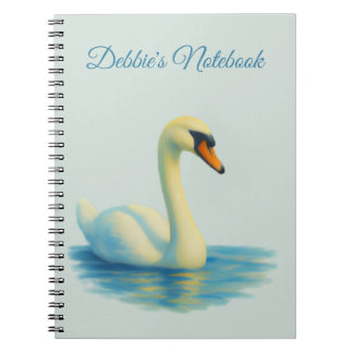 Personalised Swan Notebook