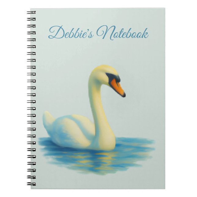 Personalised Swan Notebook (Front)