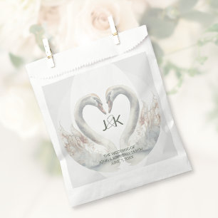 Personalised Swan Wedding Favour Bags