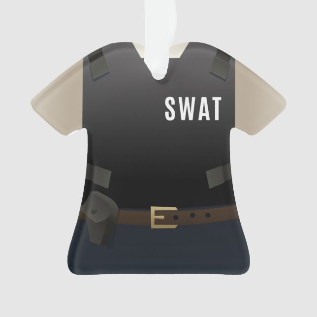 Personalised SWAT Police Team Christmas Ornament (Front)
