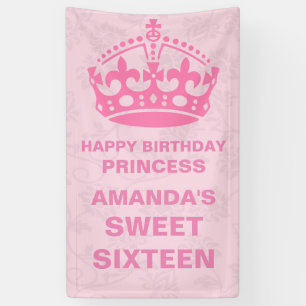 Personalised sweet 16 banner