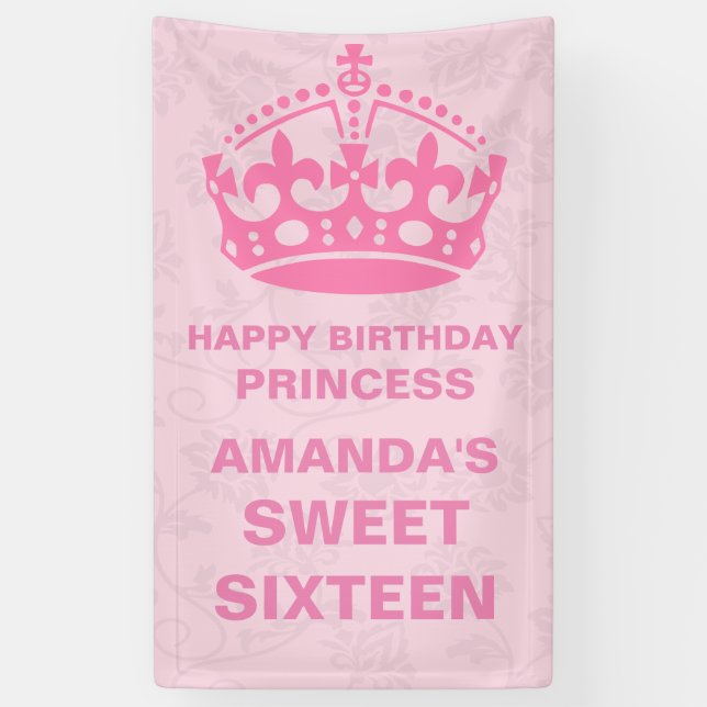 Personalised sweet 16 banner (Vertical)