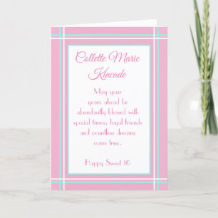 Personalised Sweet 16 birthday card