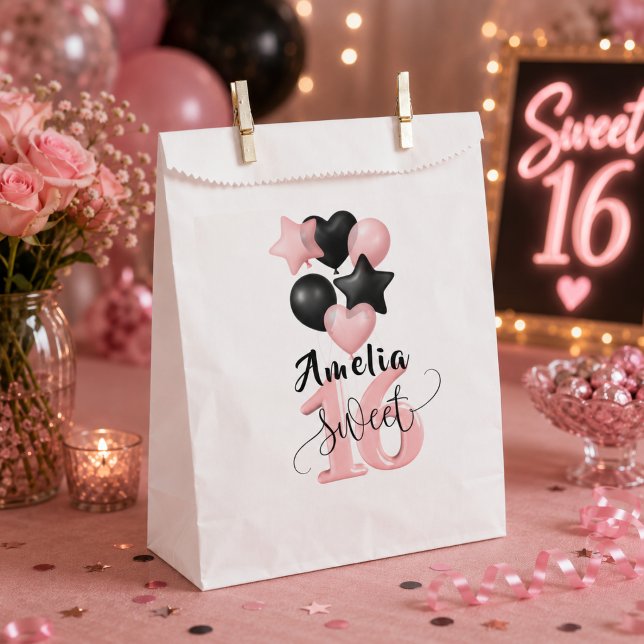 Personalised Sweet 16 Birthday Favour Bag (Creator Uploaded)