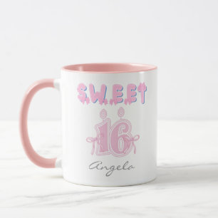 Personalised Sweet 16 Birthday Mug
