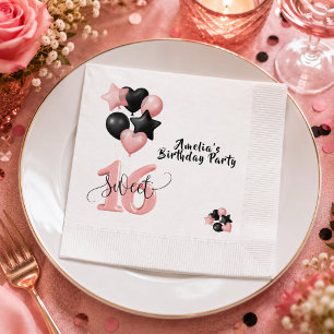 Personalised Sweet 16 Birthday Paper Napkins