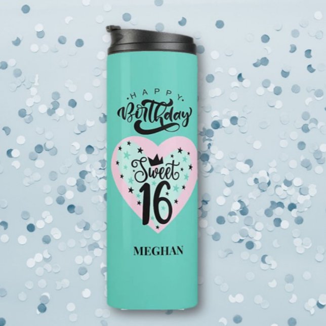 Personalised Sweet 16 Birthday  Thermal Tumbler (Creator Uploaded)
