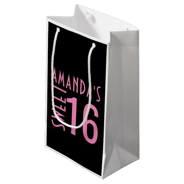 Personalised Sweet 16 Favour Bag (Front Angled)