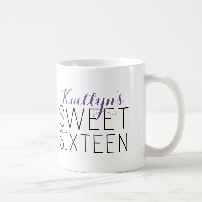 Personalised Sweet 16 Mug (Right)