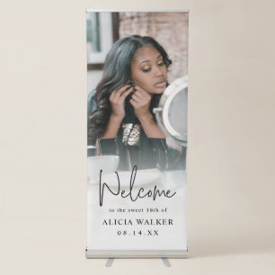 Personalised Sweet 16 Welcome Sign Photo Banner