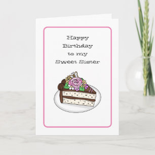 Personalised Sweet Birthday Card for Sister