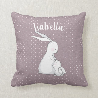 Personalised | Sweet Bunny Love Pink Polka Dot Cushion