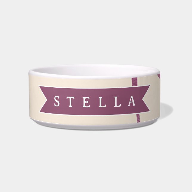 Personalised Sweet Cherry Pattern Cute Girly Retro Bowl (Front)