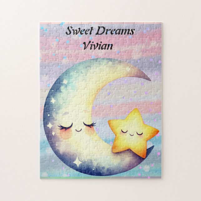 Personalised sweet dreams jigsaw puzzle (Vertical)
