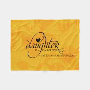 Personalised Sweet Gifts for Daughter Fleece Blanket