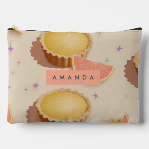 Personalised Sweet Grapefruit Tart Pattern  Accessory Pouch